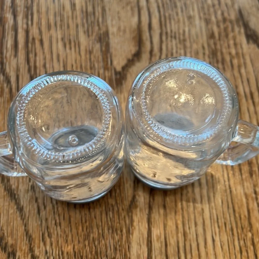 MASON JAR WITH HANDLES SALT AND PEPPER SHAKERS